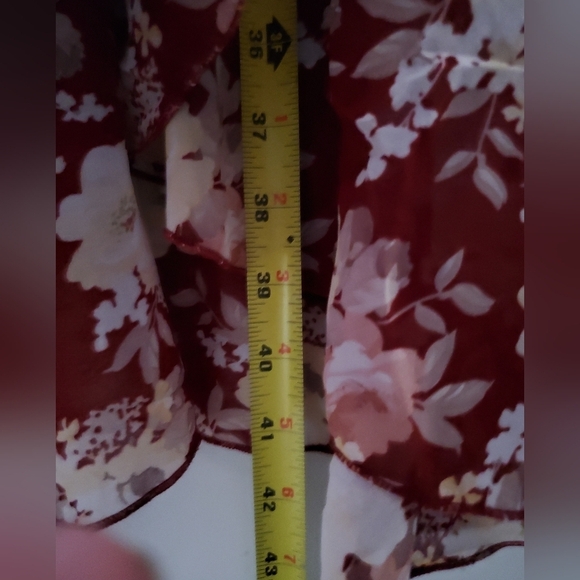 Womens Floral Boho Faux Wrap Midi Dress Size Small - Picture 14 of 16